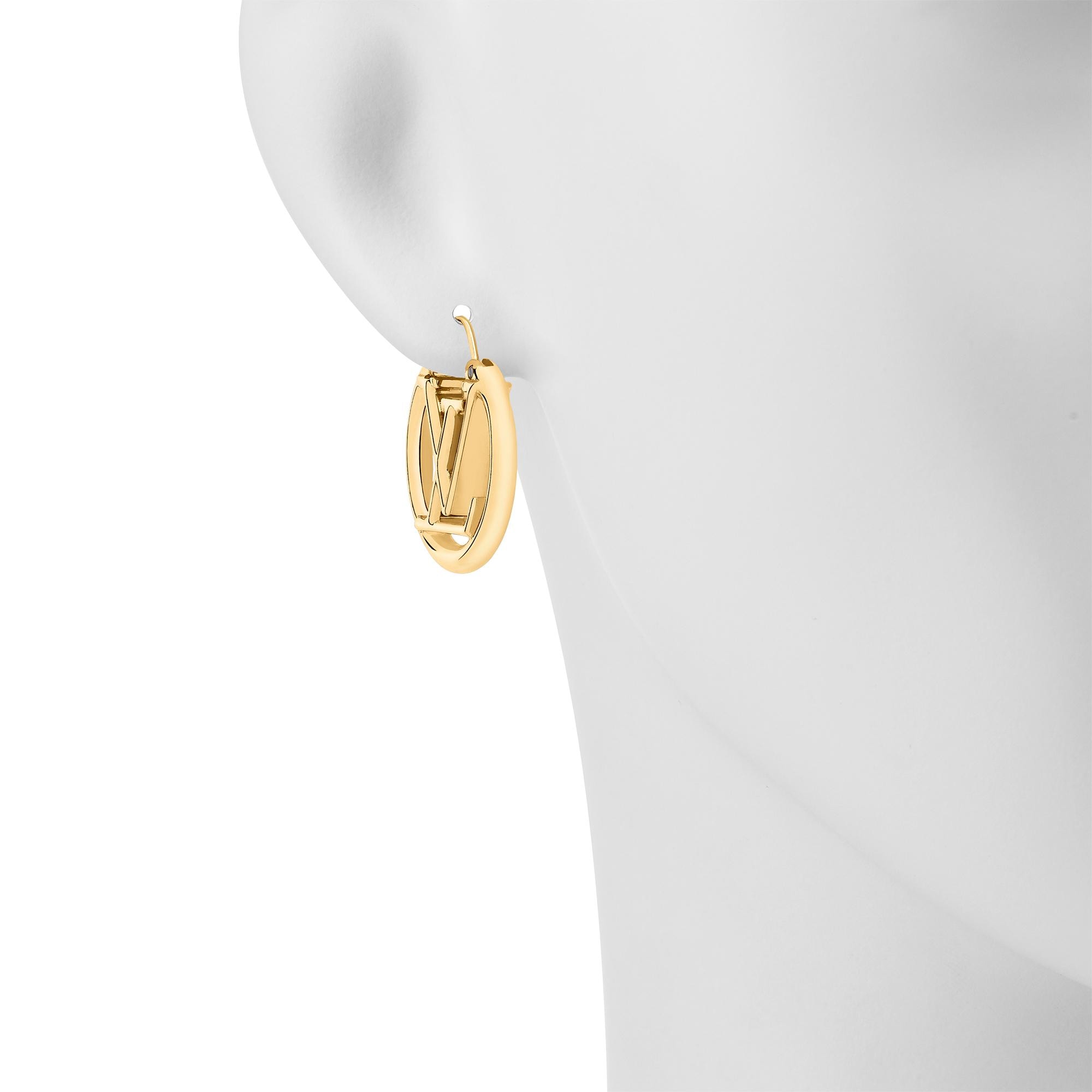 Louis vuitton clearance monogram hoop earrings